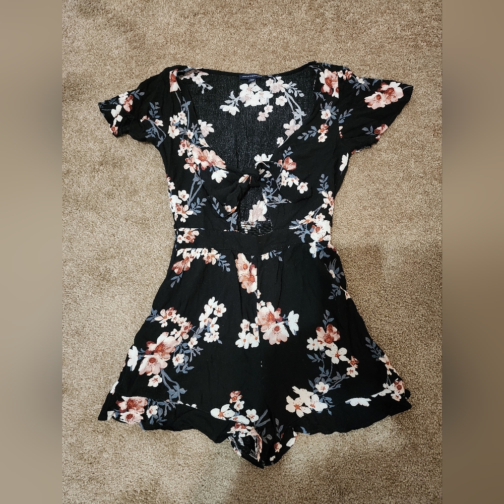 American Eagle Floral Romper